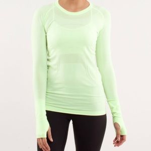 Lululemon light green swifty long sleeve!